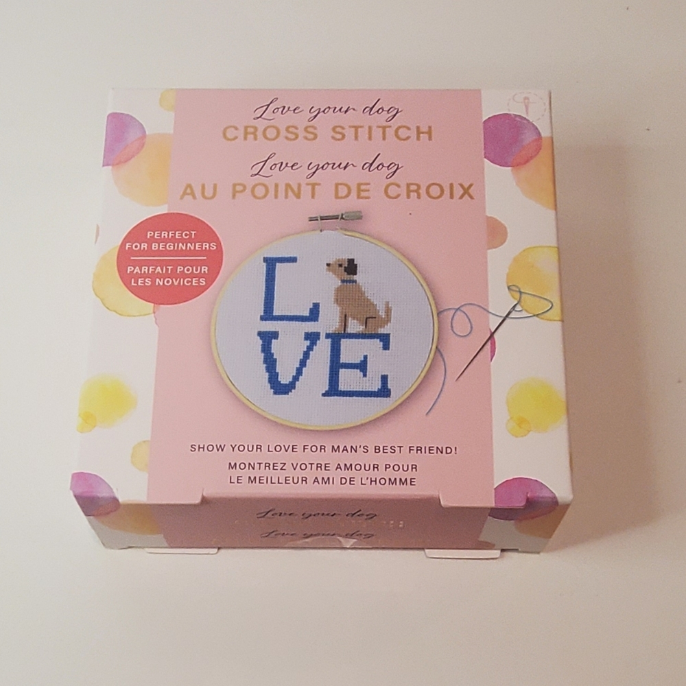 Love your dog Cross Stitch NWT